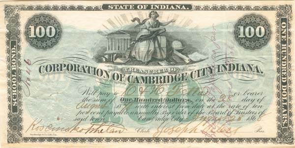 Corporation of Cambridge City of Indiana